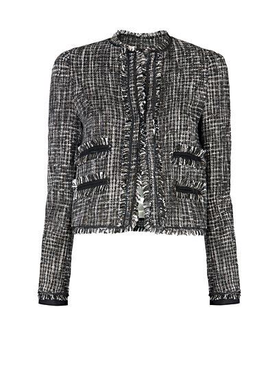 chanel style cardigan mango|chanel style cropped jacket.